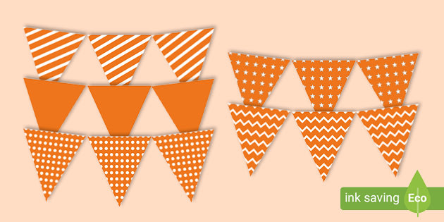 orange bunting flags