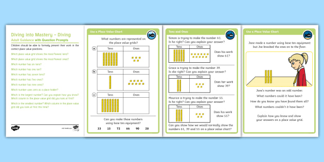 white rose maths compatible year 2 use a place value chart