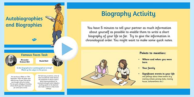 biography writing ks2 ppt