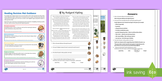 SATs Survival Year 6: Reading Revision Activity Mat Pack 4