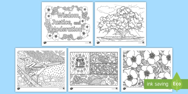 Georgia State Symbols Mindfulness Coloring Sheets