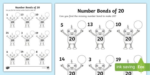 Number Bonds Press The Button Maths Game