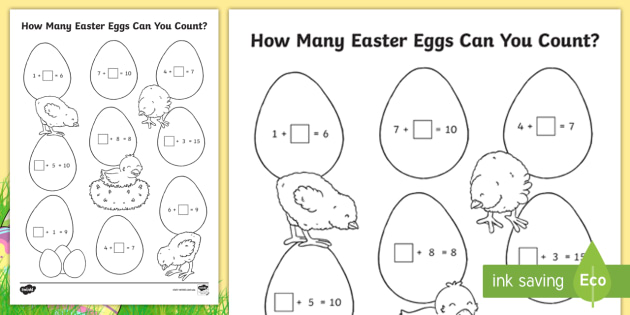 How Many Eggs Can You Count? Activity