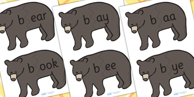 B Sound And Vowel Animal Jigsaw