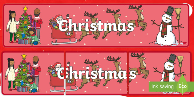 Christmas Display Banner Teacher Made