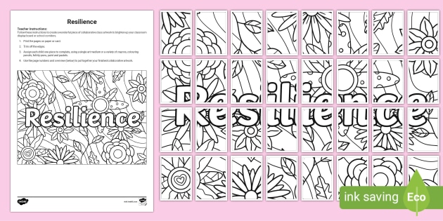 Resilience Collaborative Colouring Activity Pack