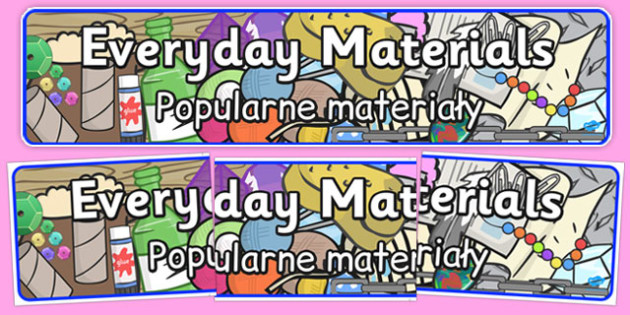 Everyday Materials Display Banner Polish Translation