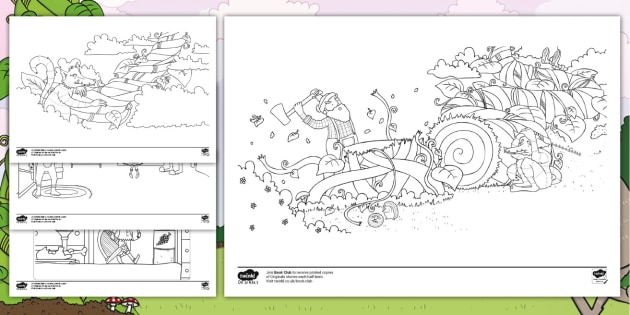 Fee! Fi! Fo! Fum! Colouring Pages (teacher made)