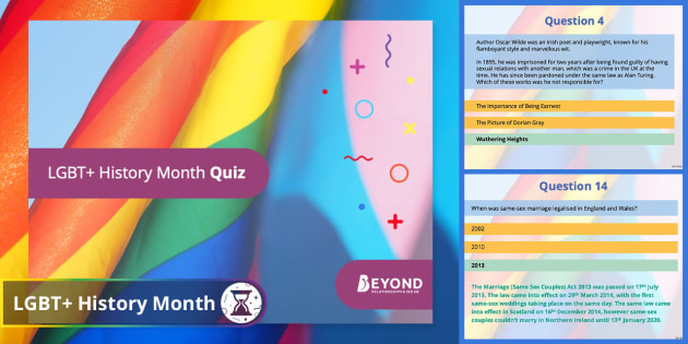 LGBT+ History Month Quiz PowerPoint | Beyond RSE