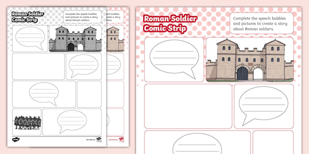 Roman Soldier Finish the Comic Strip Worksheet