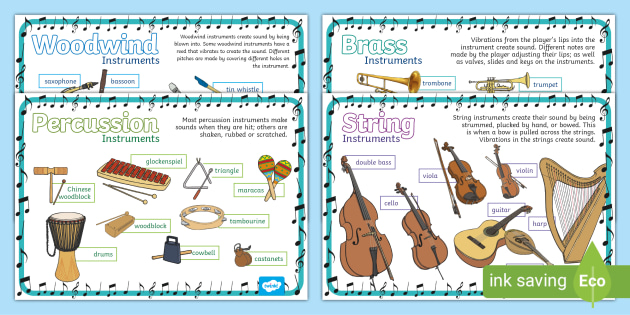 Free Musical Instrument Family Lapbook