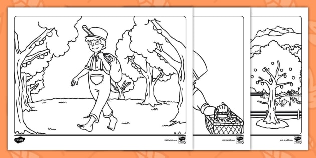 24+ Johnny Appleseed Coloring Page