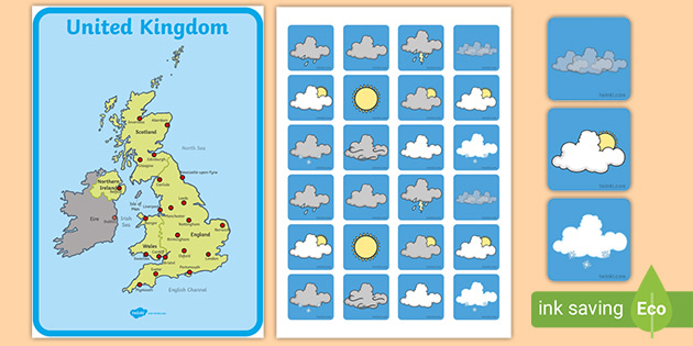 Uk Weather Forecast Map 👉 United Kingdom Weather Forecasting Role-Play Pack