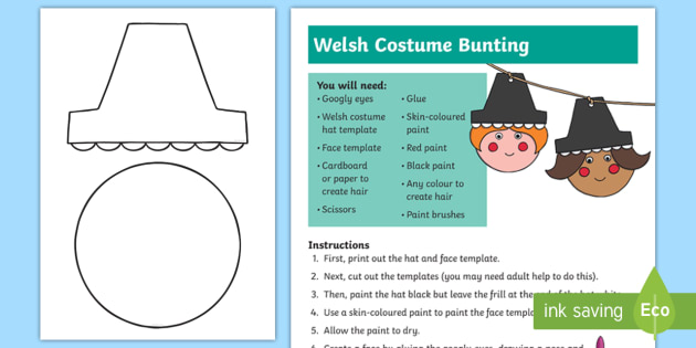 Welsh　Lovely　Bunting　Welsh　Crafts　National　Costume　Hat　Hat