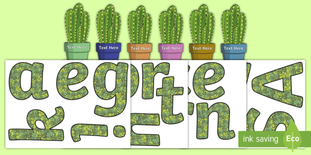 Watercolor Succulent & Cactus Classroom Decor by Ashley McKenzie