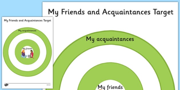 Ks3 My Friends And Acquaintances Target