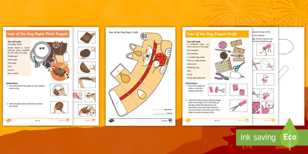 KS1 Year of the Dog Craft Activity Pack (teacher made)