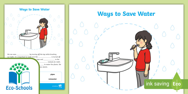 FREE! - Ways to Save Water: Cloze Procedure (teacher made)