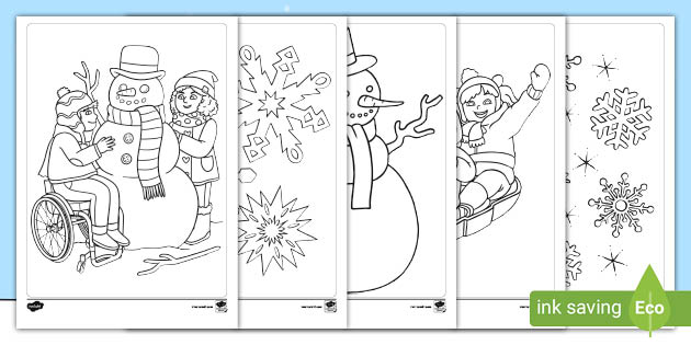 winter coloring sheets teacher made