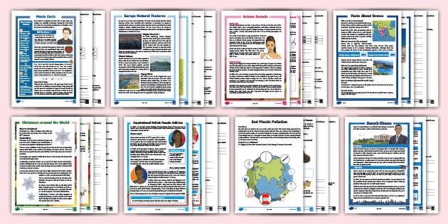 esl pre intermediate level reading comprehension pack