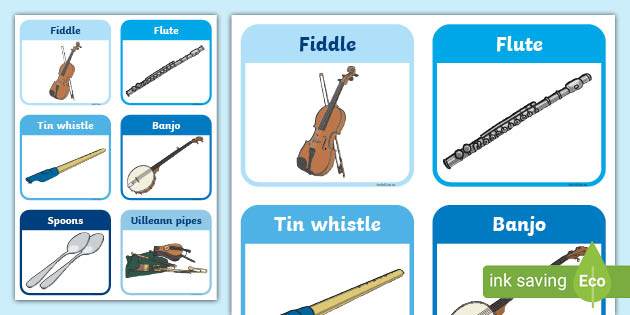 Buque de guerra capital algas marinas Irish Musical Instruments | Traditional Irish Music - Twinkl