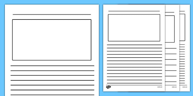 Blank Writing Paper With Picture Box Primary Resources