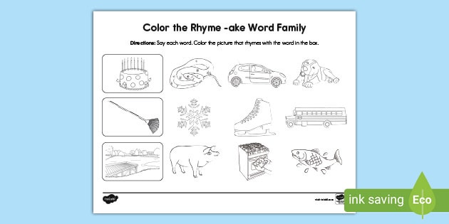 Rhyming Words and Pictures Bingo (SB837) - SparkleBox