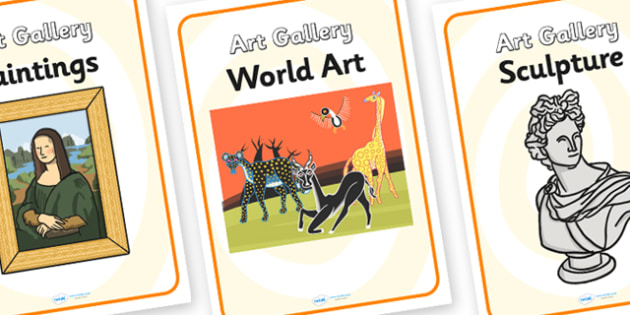 Art Gallery Role Play Posters Teacher Made