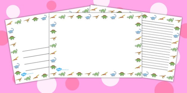 Landscape Dinosaur Page Borders - dinosaur, page borders, borders