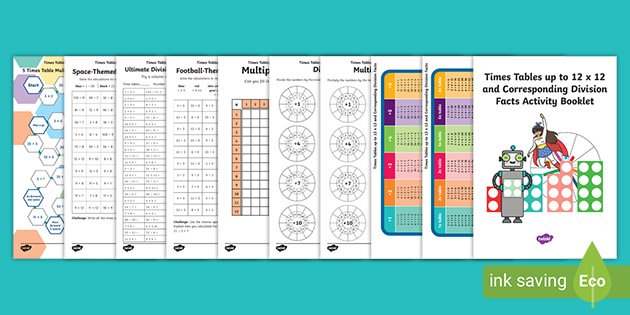 times tables and division facts worksheets and activities