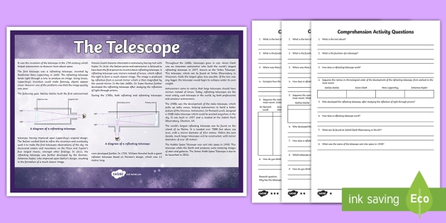 Telescope Differentiated Comprehension Activity