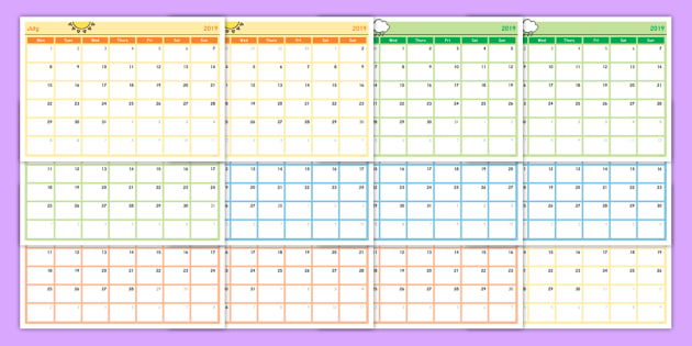 Academic Year Planner Template 2018-2019 (teacher made)