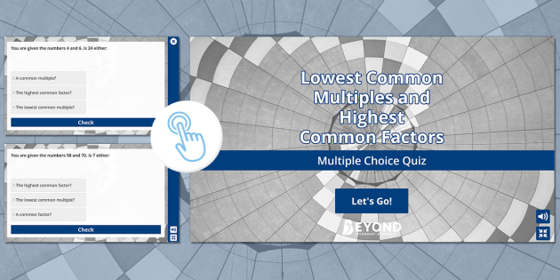 lowest-common-multiple-highest-common-factor-multiple-choice-quiz