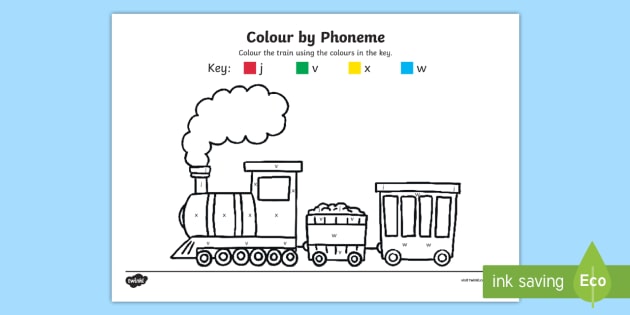 l phonetics coloring x Train w by j Pages 3 Colouring Phoneme Phase v Colour