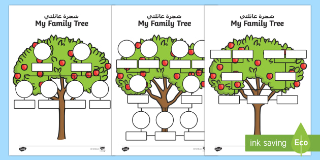 My Family Tree Worksheet / Activity Sheet Arabic/English - My