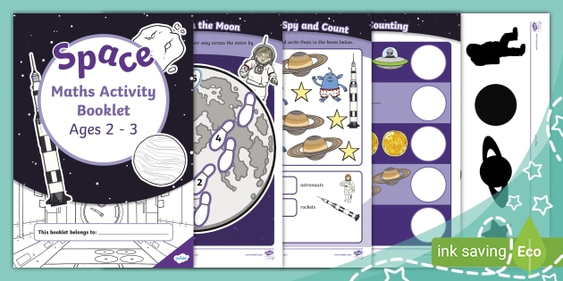 Space-Themed Maths Activity Booklet (Ages 2 - 3)