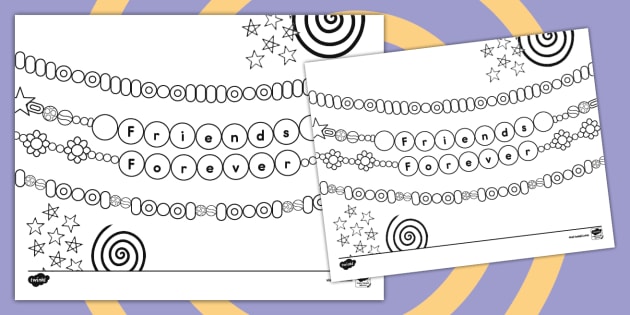 best friends forever coloring pages