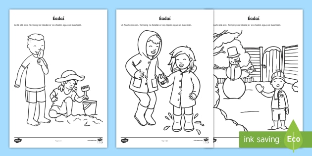 Suitable Clothes For Weather Types Worksheet Worksheet Gaeilge