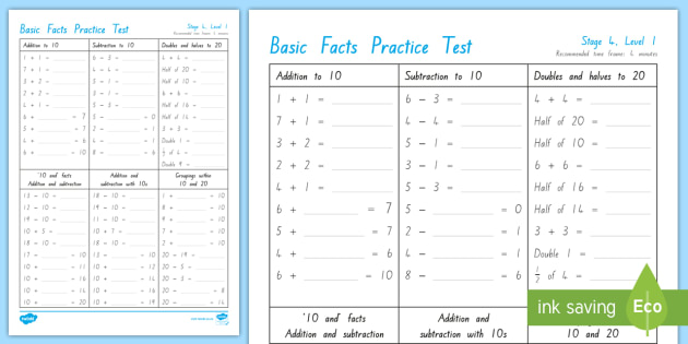 number knowledge stage 4 practice test teacher made
