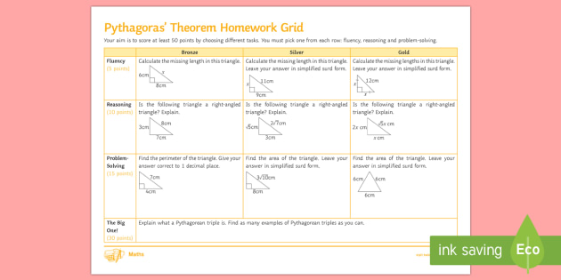 Mastery Grid Pythagoras Theorem Questions Beyond Maths - Pythagoras theorem worksheet with answers