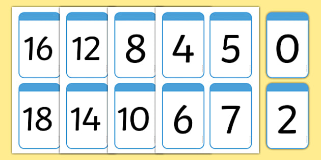 Number Flashcards 1 100 Printable Numeracy Digit Card Math Number