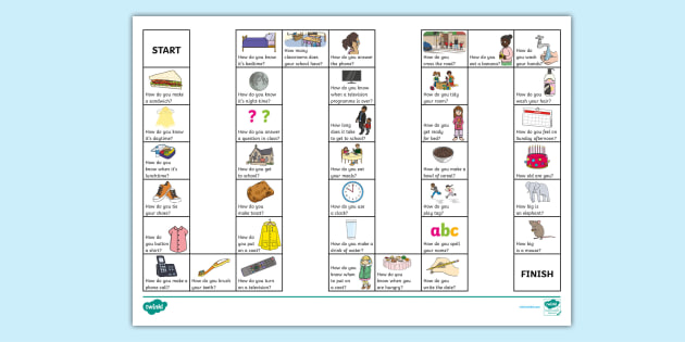 how questions board game esl resources teacher made