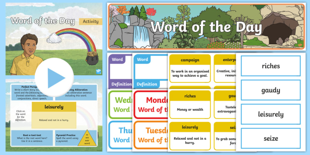 Year 4 Spring 1 Word Of The Day Display Pack Spag Banner