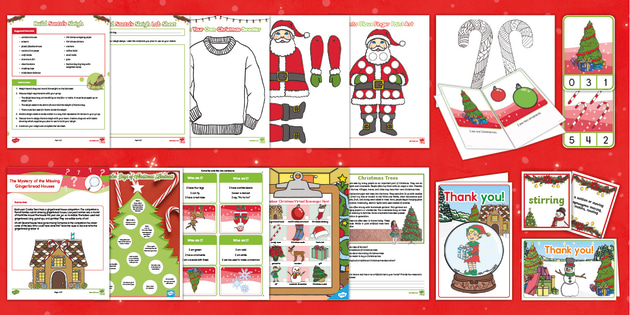 Printable Activity Bundle Christmas Activity Pack Holiday Activities