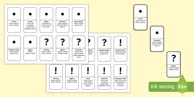 Punctuation Dominoes (teacher made)