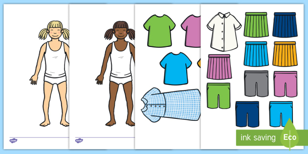 Seasonal Clothing Dressing-Up Activity (Girls) - Clothing, dressing up