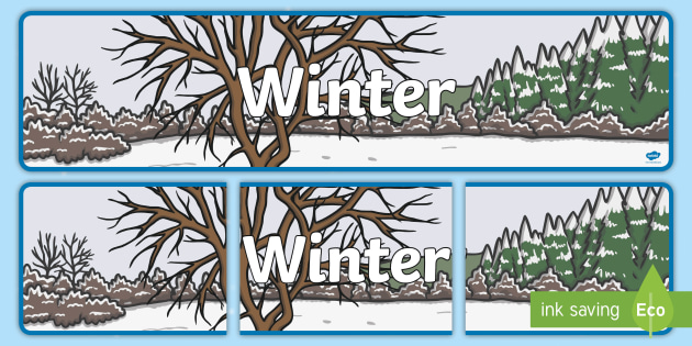 winter banner clipart