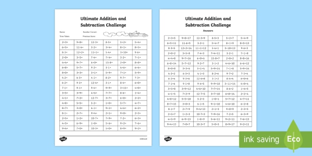 KS2 Ultimate Addition And Subtraction Challenge