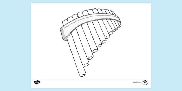 FREE! - Pan Pipes Colouring | Colouring Sheets