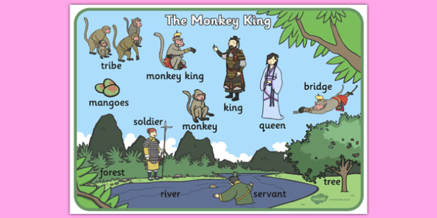 The Monkey King Buddhist Story Word Mat (teacher made)
